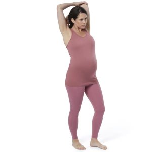 Podkoszulki Damskie Reebok Seamless Maternity Różowe PL 97GQFLR